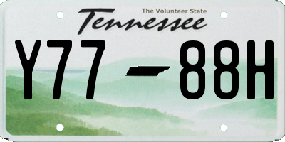 TN license plate Y7788H
