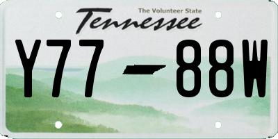 TN license plate Y7788W