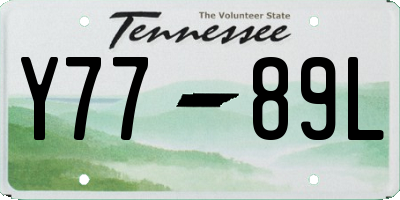 TN license plate Y7789L