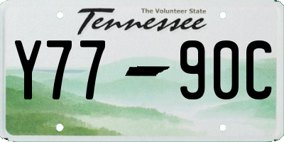 TN license plate Y7790C
