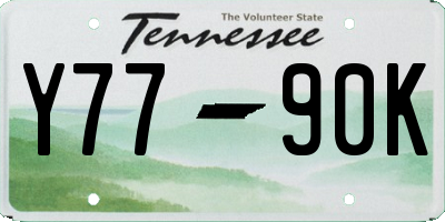 TN license plate Y7790K