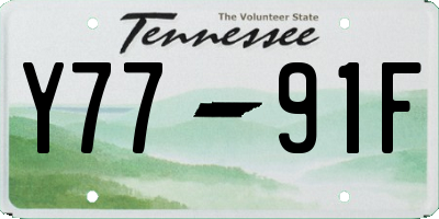 TN license plate Y7791F