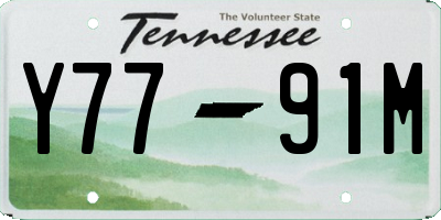 TN license plate Y7791M