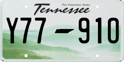 TN license plate Y7791O