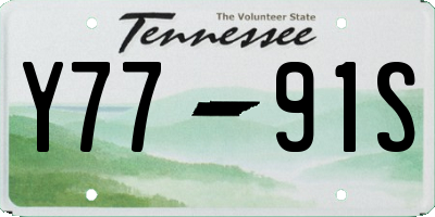 TN license plate Y7791S