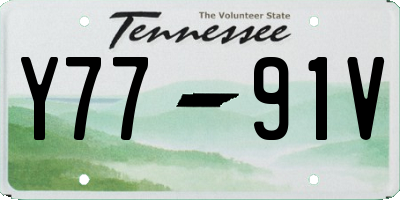 TN license plate Y7791V