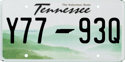 TN license plate Y7793Q