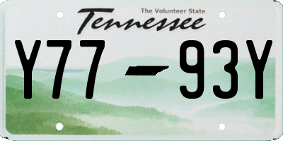 TN license plate Y7793Y