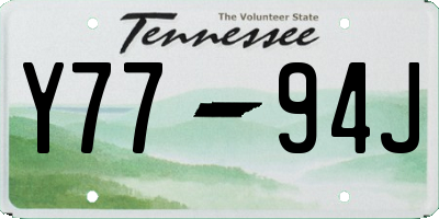 TN license plate Y7794J