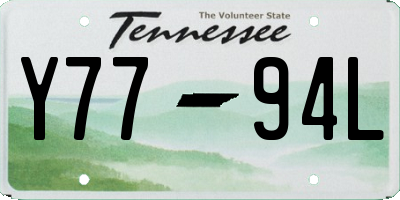 TN license plate Y7794L