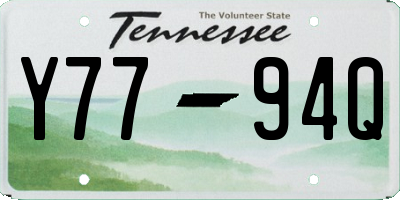 TN license plate Y7794Q