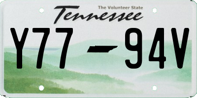 TN license plate Y7794V