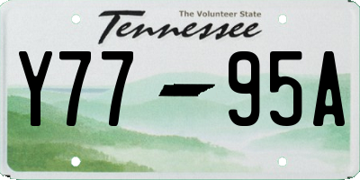 TN license plate Y7795A