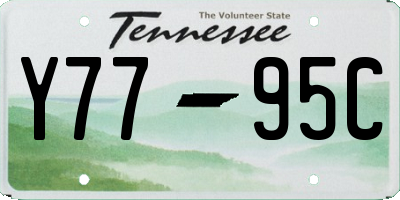 TN license plate Y7795C