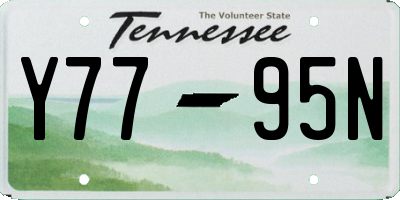 TN license plate Y7795N