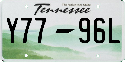 TN license plate Y7796L