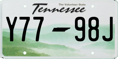 TN license plate Y7798J