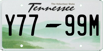 TN license plate Y7799M