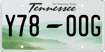 TN license plate Y7800G
