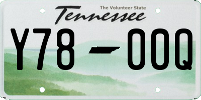 TN license plate Y7800Q