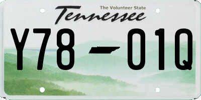 TN license plate Y7801Q
