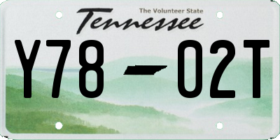 TN license plate Y7802T