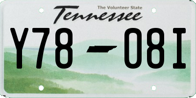 TN license plate Y7808I