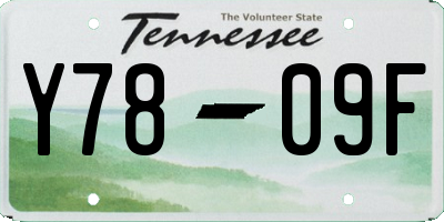TN license plate Y7809F