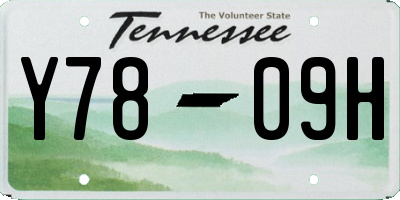 TN license plate Y7809H