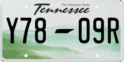 TN license plate Y7809R
