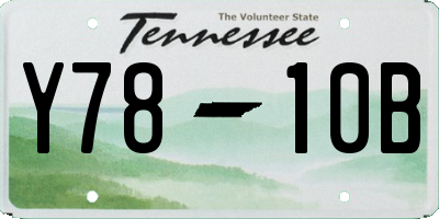 TN license plate Y7810B