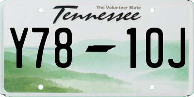 TN license plate Y7810J