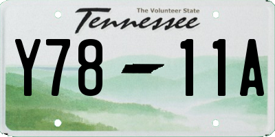 TN license plate Y7811A