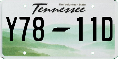 TN license plate Y7811D