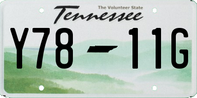 TN license plate Y7811G
