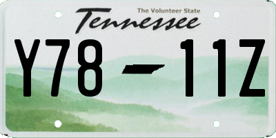 TN license plate Y7811Z