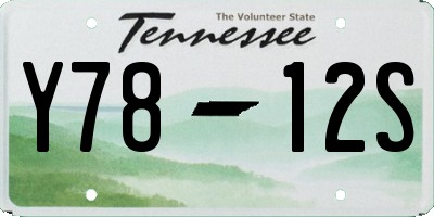 TN license plate Y7812S