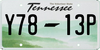 TN license plate Y7813P