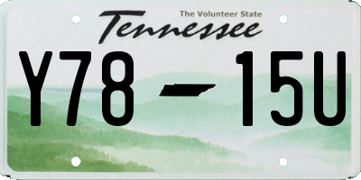 TN license plate Y7815U