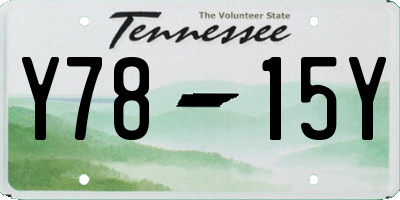 TN license plate Y7815Y