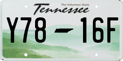 TN license plate Y7816F