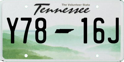 TN license plate Y7816J