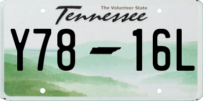 TN license plate Y7816L
