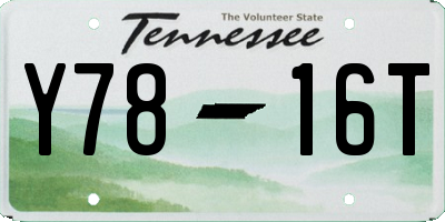 TN license plate Y7816T