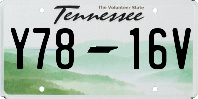 TN license plate Y7816V