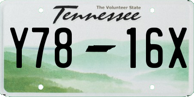 TN license plate Y7816X