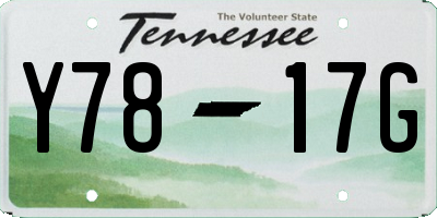 TN license plate Y7817G