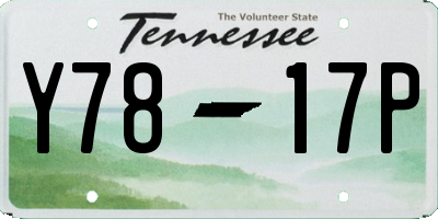 TN license plate Y7817P