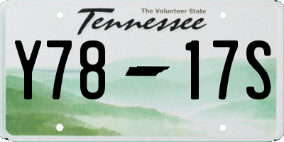 TN license plate Y7817S