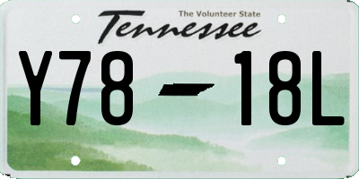 TN license plate Y7818L